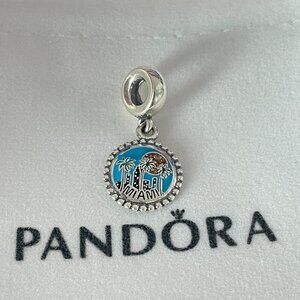 Pandora Miami Beach Dangle Charm Travel S925 Silver Pendant Dangle for Bracelet